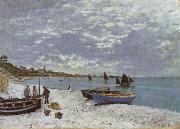 Claude Monet The Beach at Saint-Adresse painting